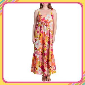 Clover & Sloane Floral Maxi Dress with Pockets - Size 8